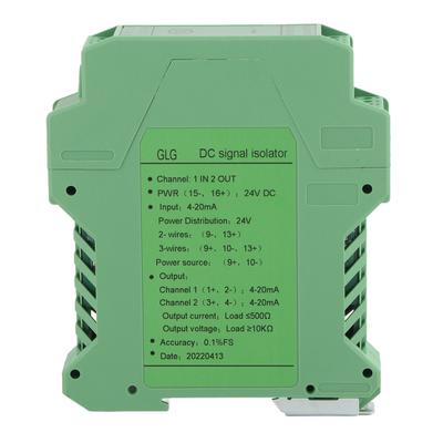 DC 24V DC Current Signal Isolator Transmitter 4 20mA PLC Detect Signal Conditioner(#4)