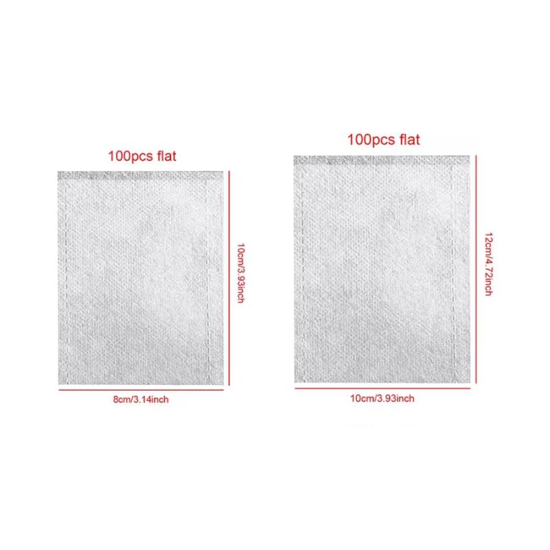 100Pcs Biodegradable Seed Nursery Bags, Non-Woven Plants Growbags, Fabric Seedling Pots Plants Pouch, Home Garden Supply