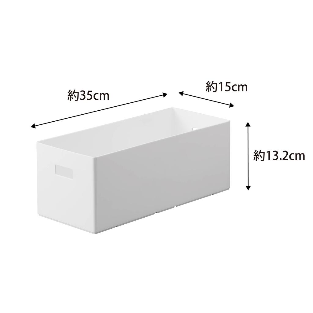 Yamazaki Storage Box with Additional Box S for Tower with Storage Gap 1967 Lid, Wagon, White, W15×D35×H13.2cm, Series, Casters, Wagon, Storage,
