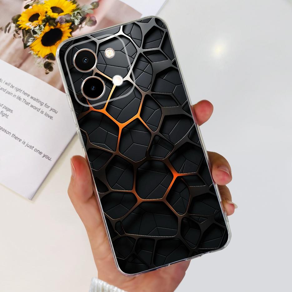 For Vivo Y28 4G Case V2352 Cute Cat Panda Painted Cover Soft Silicone Phone Case For Vivo Y28 Y 28 VivoY28 4G Funda 6.68'' Coque