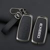 Zinc Alloy Car Dedicated Leather Key Case For Chery EXEED RX Suv 2023-Present Holder Shell Remote Keychain Accessories