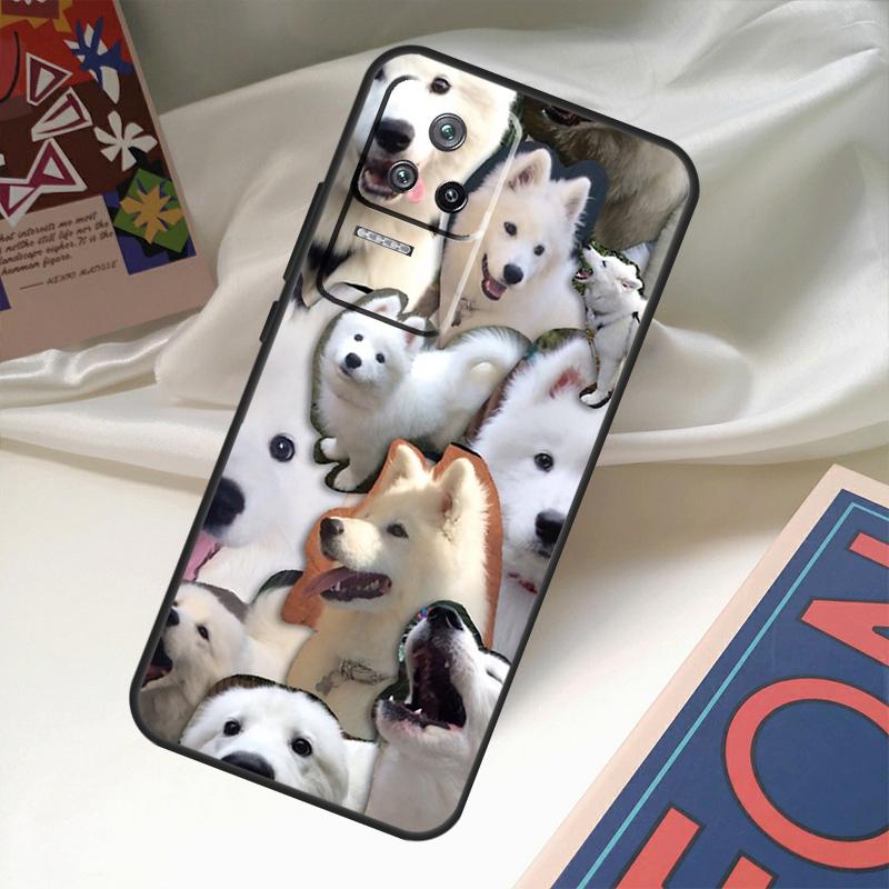 Samoyed Puppy Funda For POCO M6 Pro X3 X4 X5 X6 M5s F3 F5 Xiaomi 13T Pro 12T 11T 12 13 Lite 14 Ultra Case