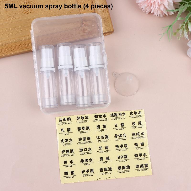 5/10/15ml Airless-Pumpflaschen-Set Tragbar Klar Leer Nachfüllbar Vakuumpumpe Reise Leere Kosmetikbehälter Probenverpackung