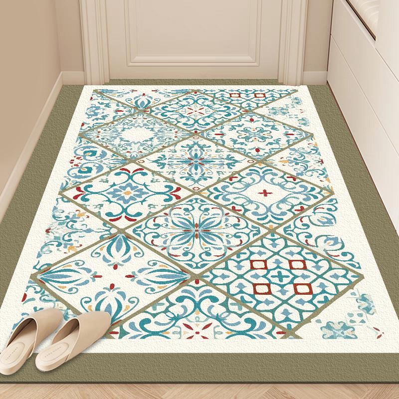 Retro American Non-Slip Wear-Resistant Leather Entrance Mat