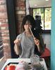 Yokitoki Bla Bla Heart Over Fit T-Shirt [Grey]