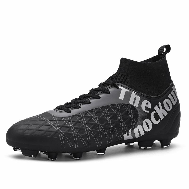 505 Football Shoes Children Boys Girls Teenagers With A High Top Flying Weave HG Long Nails FG Broken TF Flat Leather Surface Suitable Sports
