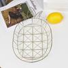 Fruit Storage Basket Iron Pineapple Shape Tray Nordic Style Dessert Snack Plate