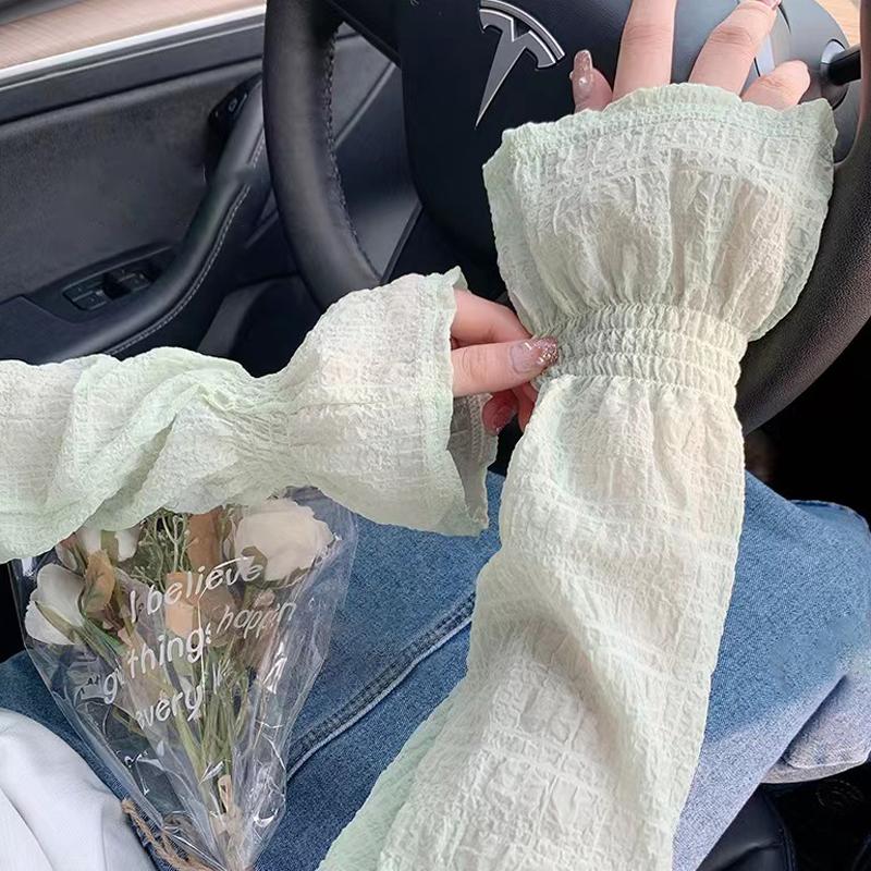 Summer Ice Silk Sunscreen Sleeve Loose Ice Sleeve Breathable Horn Sleeve