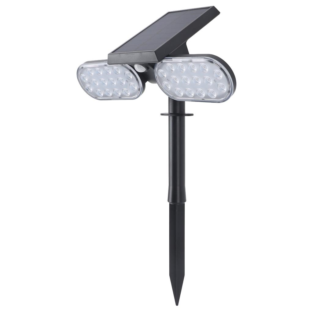 Lampada da Parete Solare con Sensore di Movimento 2 Teste IP65 Impermeabile LED ad Alta Luminosità Faretti da Giardino per