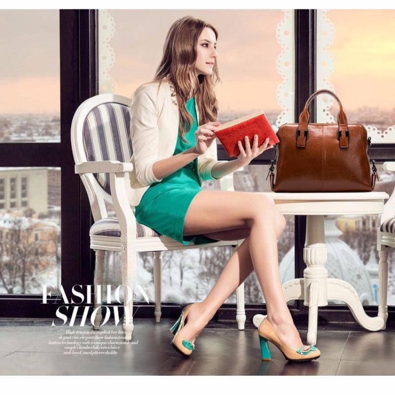 Real Cow Leather Ladies HandBags Women Genuine Leather Bags Totes Messenger Bags Hign Quality Designer Luxury Brand Bag