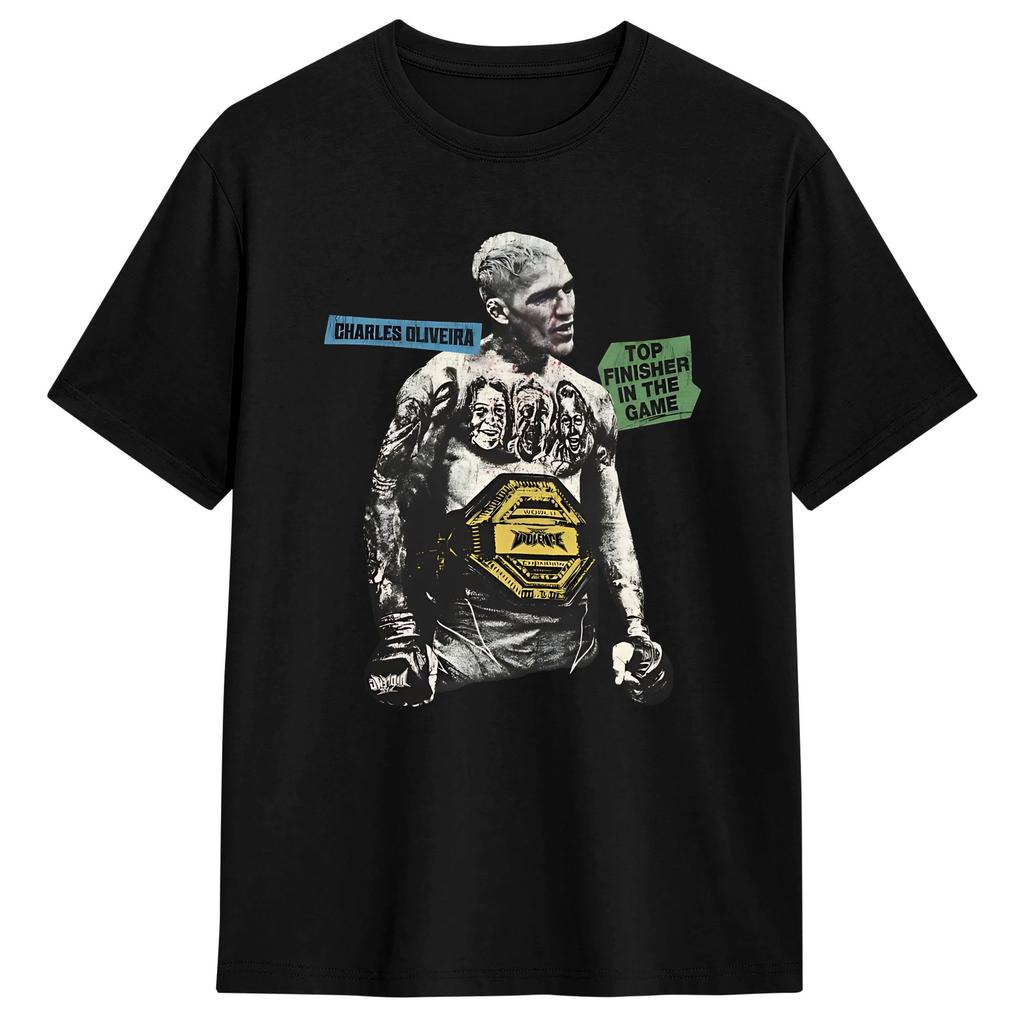 Charles Oliveira Top Finisher In The Game T Shirt Summer Fashion T Shirts Cotton O Neck Plus Size Tees Short Sleeve Retro Tshirt