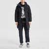 Li Ning Badfive Basketball Series Warm Hooded Down Jacket Men Outerwear Standard-Black AYMQ103-3