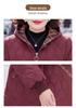 Mom's Stylish Plus Velvet Hooded Cotton Jacket - 2025 Winter Fashion for Middle-Aged and Elderly Women