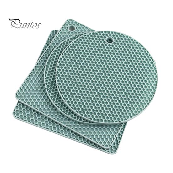 Silicone Trivet Mats for Hot Dishes Heat Resistant Pot Holder for Potholders Drying Jar Opener Spoon Holder Coaster Multipurpose Kitchen Placemats