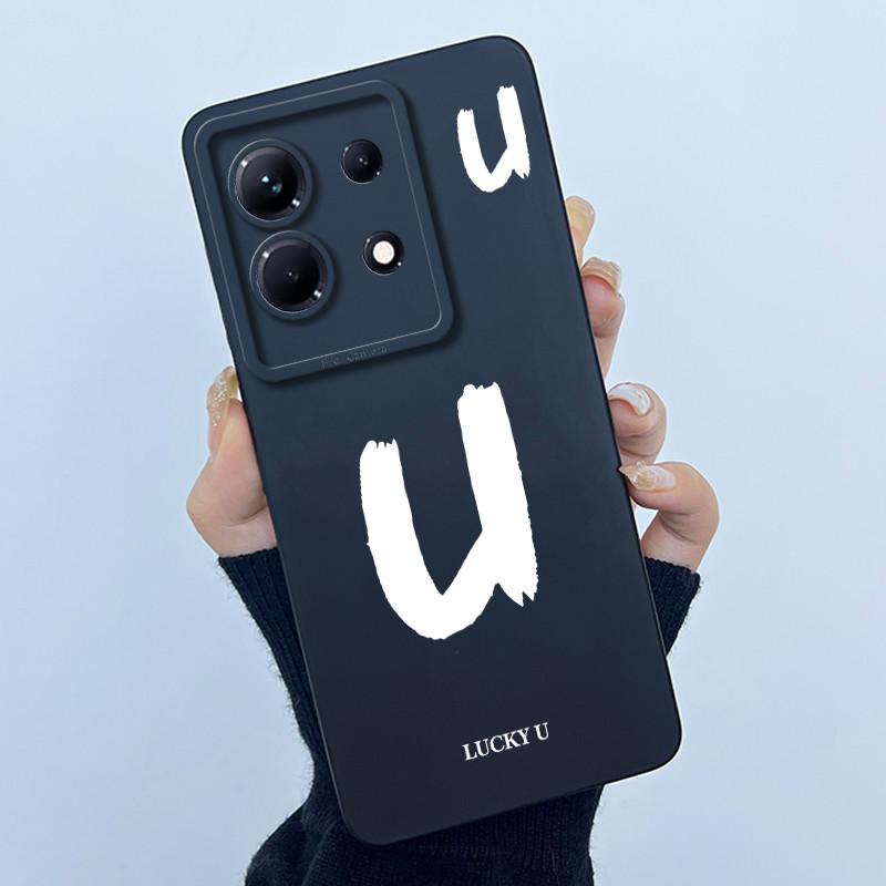 For Infinix Note 30 5G X6711/Note 30 Pro/30 VIP/30i/Note30 X6833B Case Lucky Initial Letter Soft Silicone Back Cover Phone Case