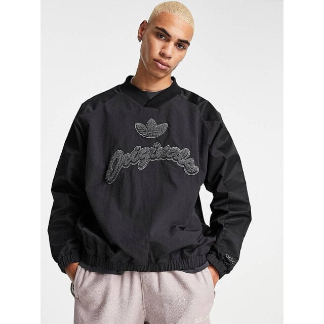 

Черная студенческая ветровка adidas Originals Tonal Textures