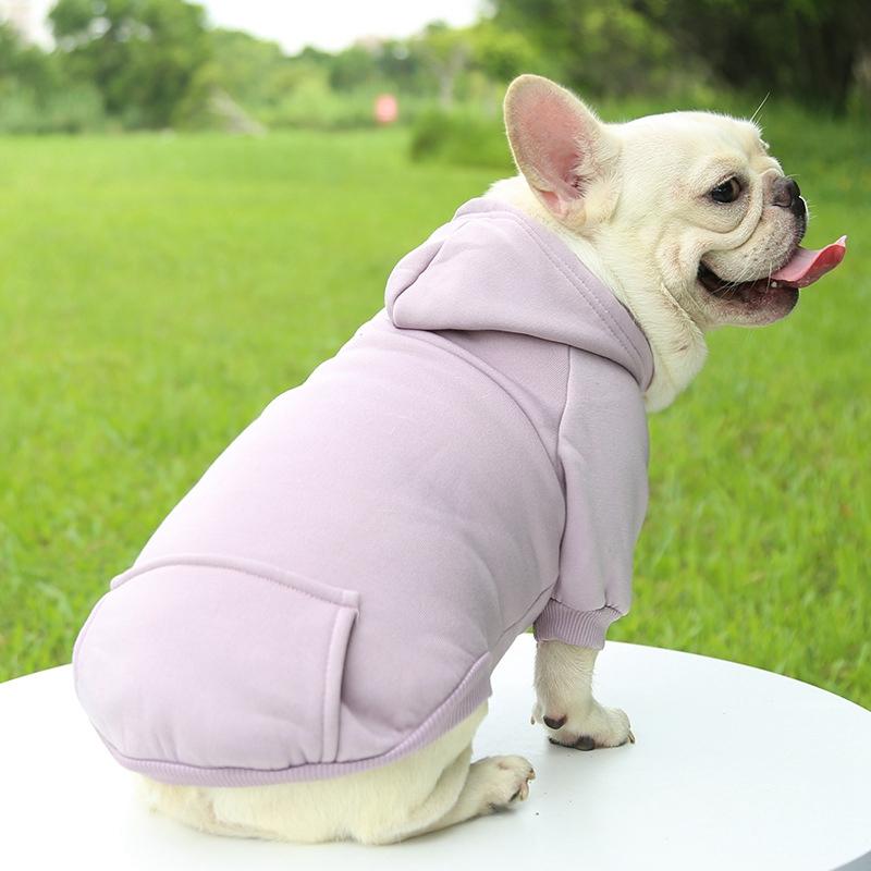 Winter Warme Haustierkleidung Hunde-Hoodies mit Taschen Welpenmantel Outfit Hundejacke Haustierkostüm Chihuahua Sweatshirt Haustierbedarf