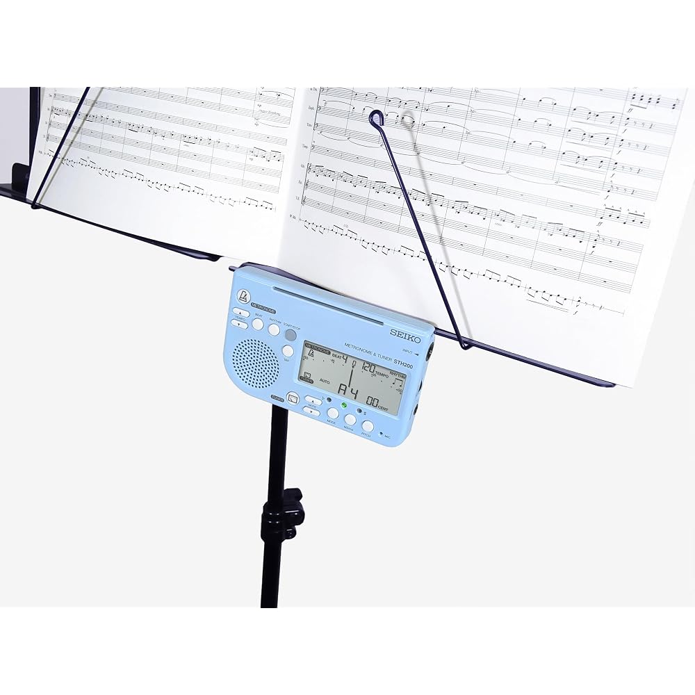 SEIKO Metronome & Tuner Blue Pickup Microphone 2-Piece Set Special Pack STH200BLSP