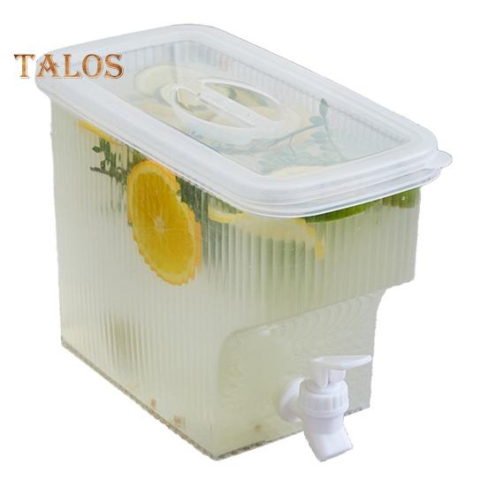 3.9L Water Dispenser with Faucet Leakproof Iced Tea Pitcher for Fridge BPA-Free Juice Container for Summer Drinks