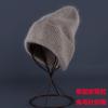 Rabbit Fur Beanies Soft Warm Fluffy Winter Hat for Women Angora Knitted Hat Beanies Female Bonnet warm Woman Knit Cap