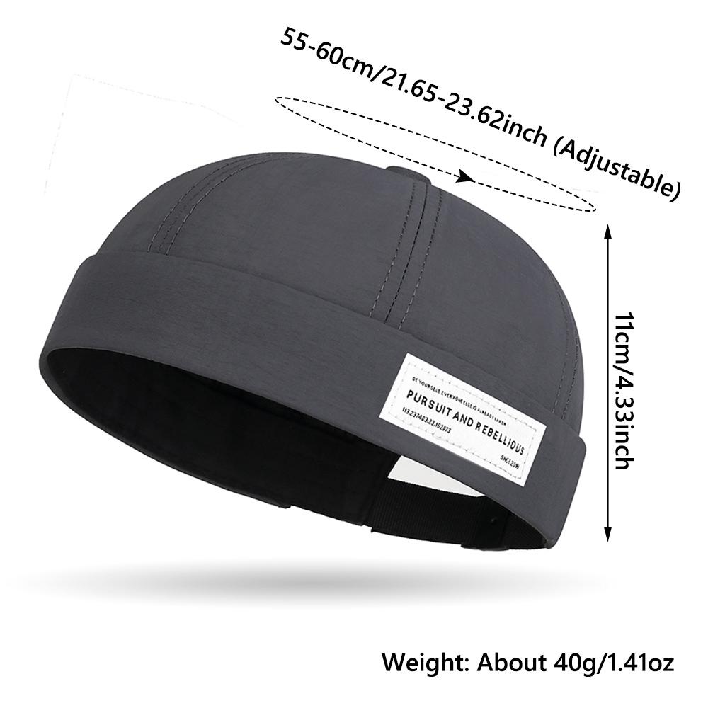 Versatile Unisex Sun Hat Rolled Cuff Harbour Hat Street Lightweight Newsboy Cap  for Men