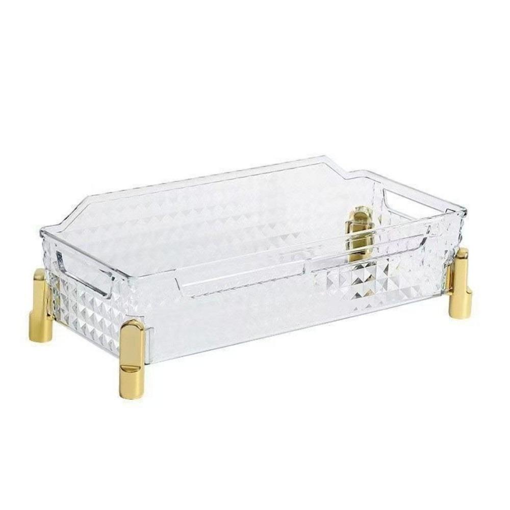 Luxury Makeup Holder Transparent Storage Rack Multi-functional Storage Tray  Living Room Decor