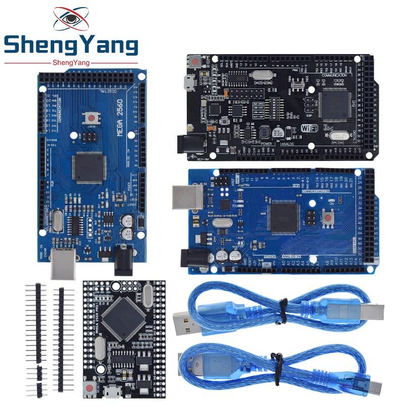 Mega2560 ATMEGA16U2 / Pro Mini MEGA 2560 Mega+WiFi R3 ATmega2560 CH340G Para Placa de Desenvolvimento Arduino UNO R3 WeMos ESP8266