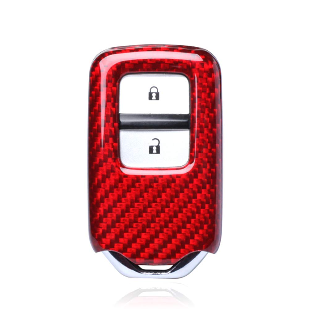 

BOMI Premium Carbon Fiber Key Case for Honda Step and Perfect Gift Fit, Jade, Vezel, Wagon, S660, Freed, Odyssey, Accord, Grace, Shuttle, (Carbon Red)