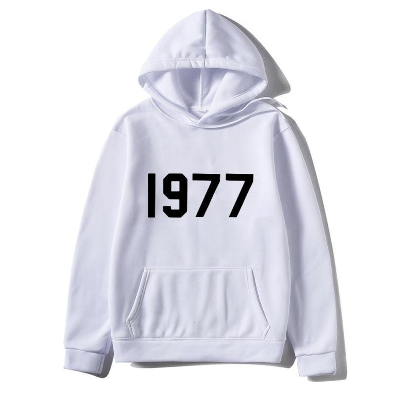 High Street 1977 Printed Couple Hooded Sweater Pullover Trendy Top Couple