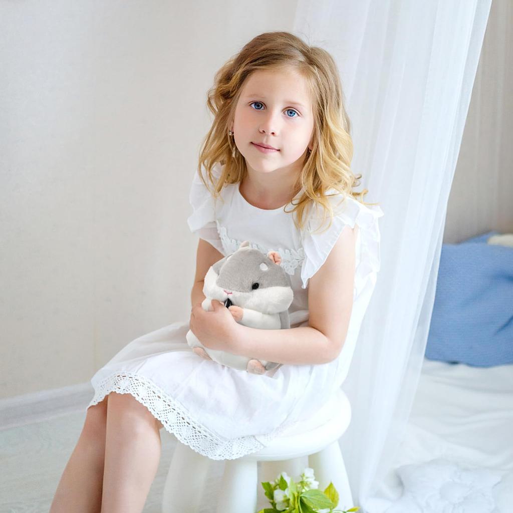LIFKOME Hamster Plush Toy, Fluffy, Cute Animal Toy, Character Body Pillow, Fluffy Toy, Decorative Toy, Sewn Wrap, Figurine, 23cm
