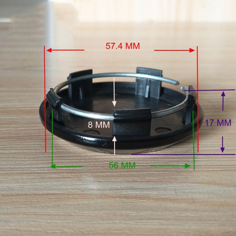 4pcs Wheel Caps Rays 3D Emblem 64mm/2.52 Inch Wheel Center Cap Wheel Cover Hub Cap Black Car Accessories