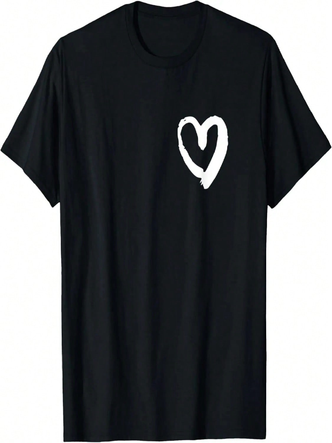 White Tiny Brush Heart Pocket Valentine s Day Love T-Shirt S разноцветный
