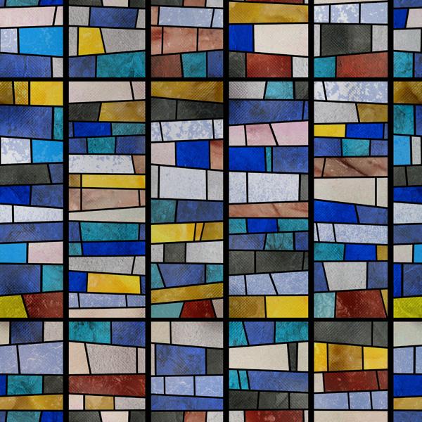 

Stained Glass Window Film, Frosted Privacy Static Cling, Retro Stickers for Bathroom, Cabinet, Door, Home Decor, Skylight Covers (as the picture,30X30cm)
