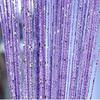 100x200cm Romantic Decoration Curtains Shiny Silvery Line String Tassel Sheer Curtain for Home Living Room Bedroom,1PC