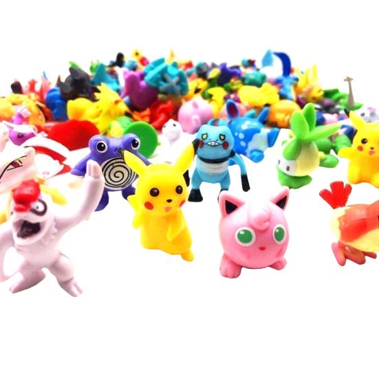 144Pcs Figurine Lively Cartoon Images PVC Adorable Mini Figure Dolls for Study Desk
