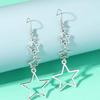 Contemporary Five-Pointed Star Hollow Earrings for Women