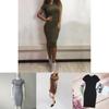 Elegant Womens Short Sleeve Bodycon Pencil Dress For Summer Casual Plus Sizes