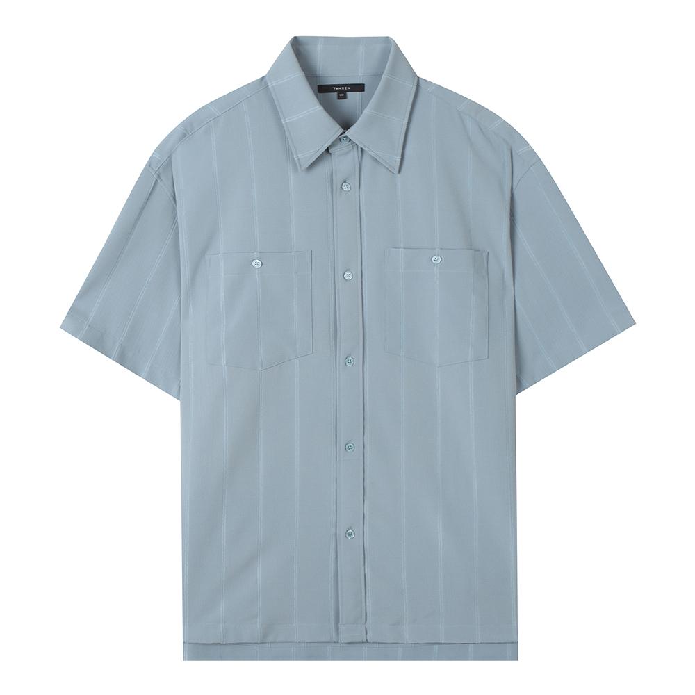 FAHRENHEIT Oversized Wrinkle Two-Pocket Shirt (Fibad5355)