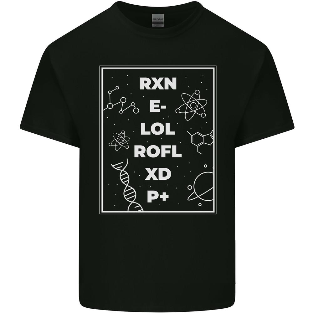 Funny Science RXN E- LOL ROFL XD P+ Geek Mens Light Cotton T-Shirt Unisex T-Shirt M