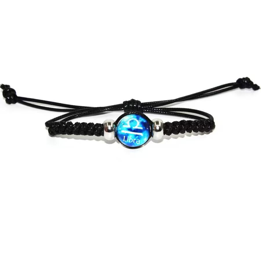 12 Constellation Twelve Constellation Bracelet Hand-woven Adjustable Rope Bracelets For Men Women Black  Bracelet Boy