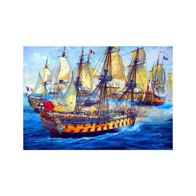 

Ретро лодка картина маслом на холсте корабль морской пейзаж плакаты пейзаж парусная лодка настенные панно для гостиной украшения дома Caudros 21cm×30cm NoFrame