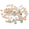 100-Pack Golden Flat Round CCB Spacer Rings for DIY Jewelry Making