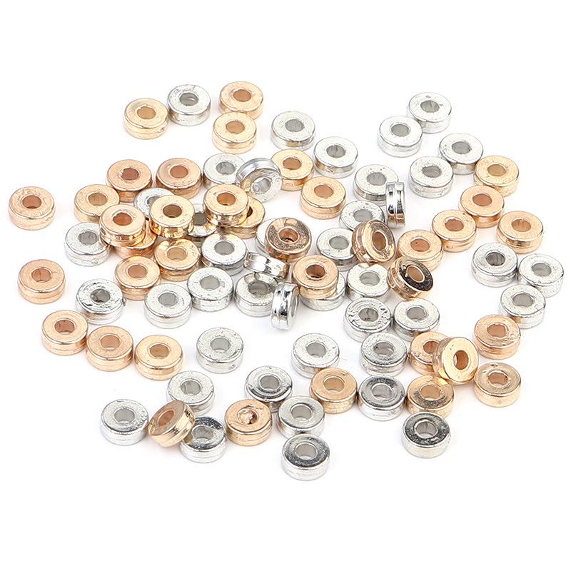 100-Pack Golden Flat Round CCB Spacer Rings for DIY Jewelry Making