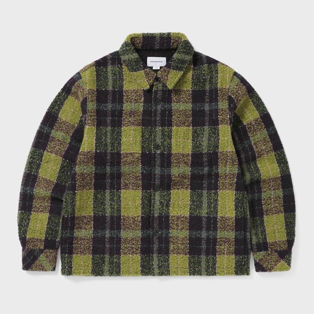 Эта Буклированная Клетчатая Рубашка Оливкового Цвета L