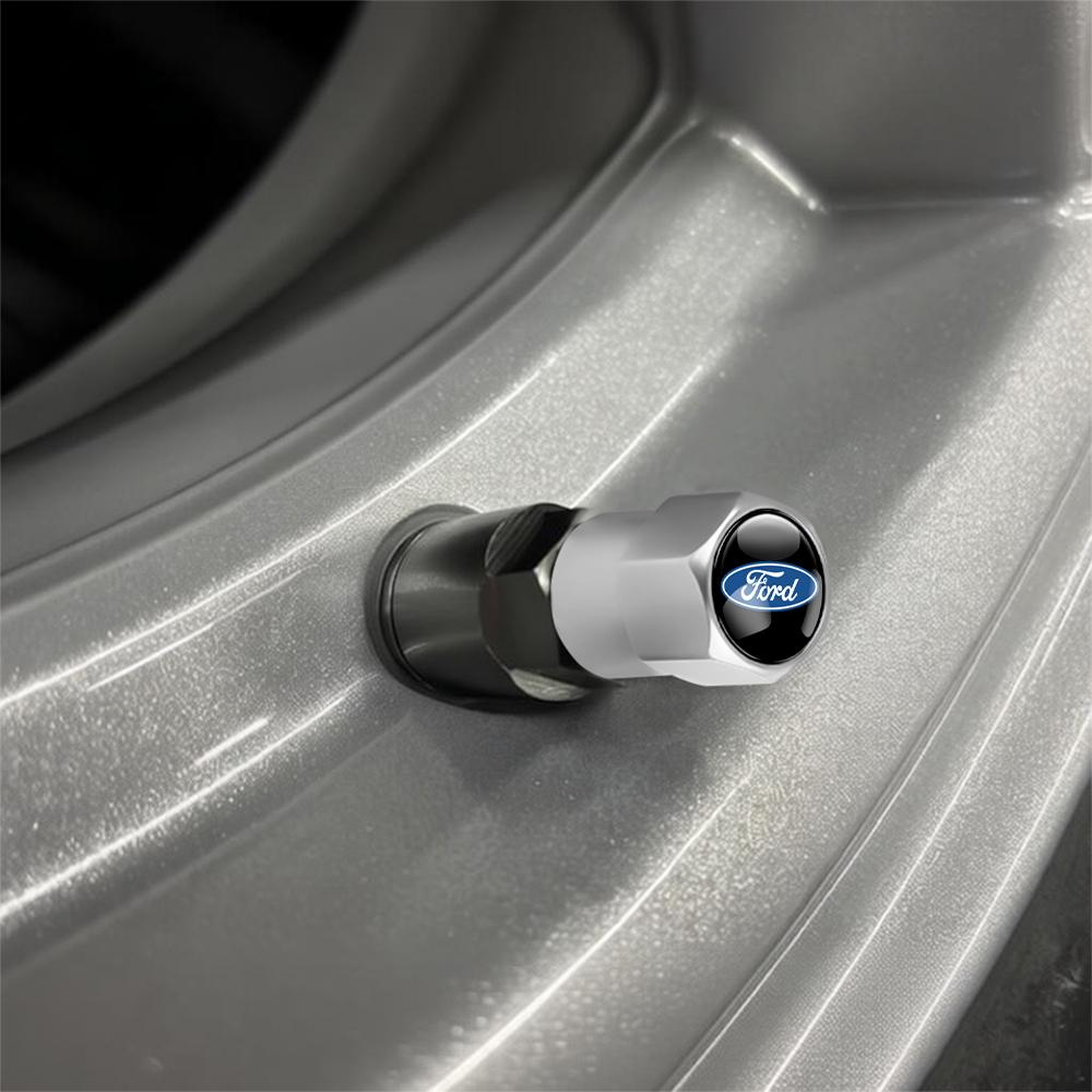For Ford Ranger T6 PX4Pcs/set for Ford Mustang Focus 3 2 Transit Edge Fiesta Escape Kuga Mondeo Fusion Car Wheel Tire Valve Caps Air Stem Dust Covers