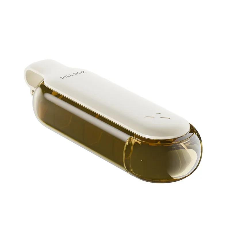 

2 в 1 портативный прибор для приема таблеток с коробкой для лекарств бытовые гаджеты таблетки помощь с таблетками дозатор таблеток бежевый