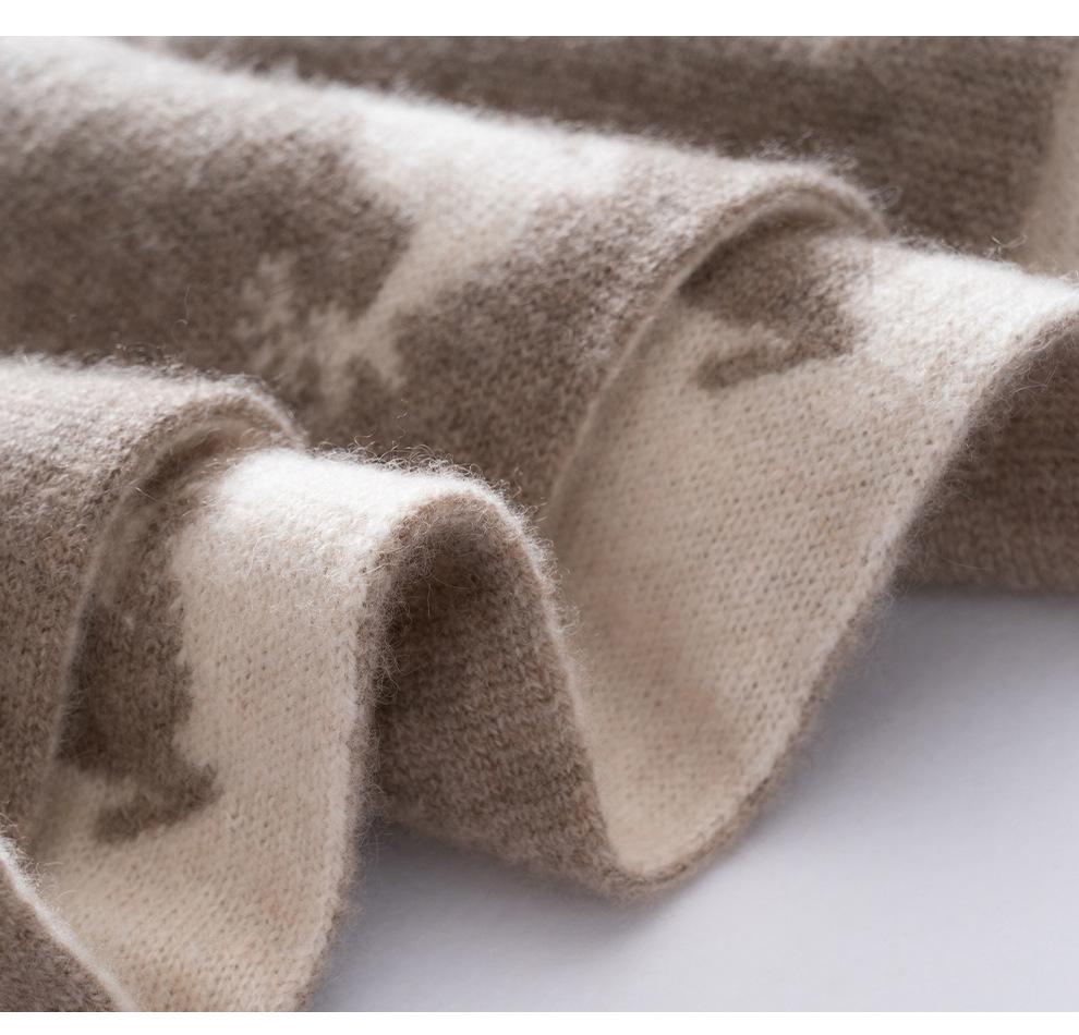 Children's Cashmere Scarf: New Autumn/Winter Warm Neck Gaiter & Shawl with Little Deer Design