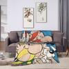 Warm Soft Blanket Camping Asterix And Obelix Throw Blanket  Flannel Bedspread For Bedroom Pattern Sofa Bed Cover