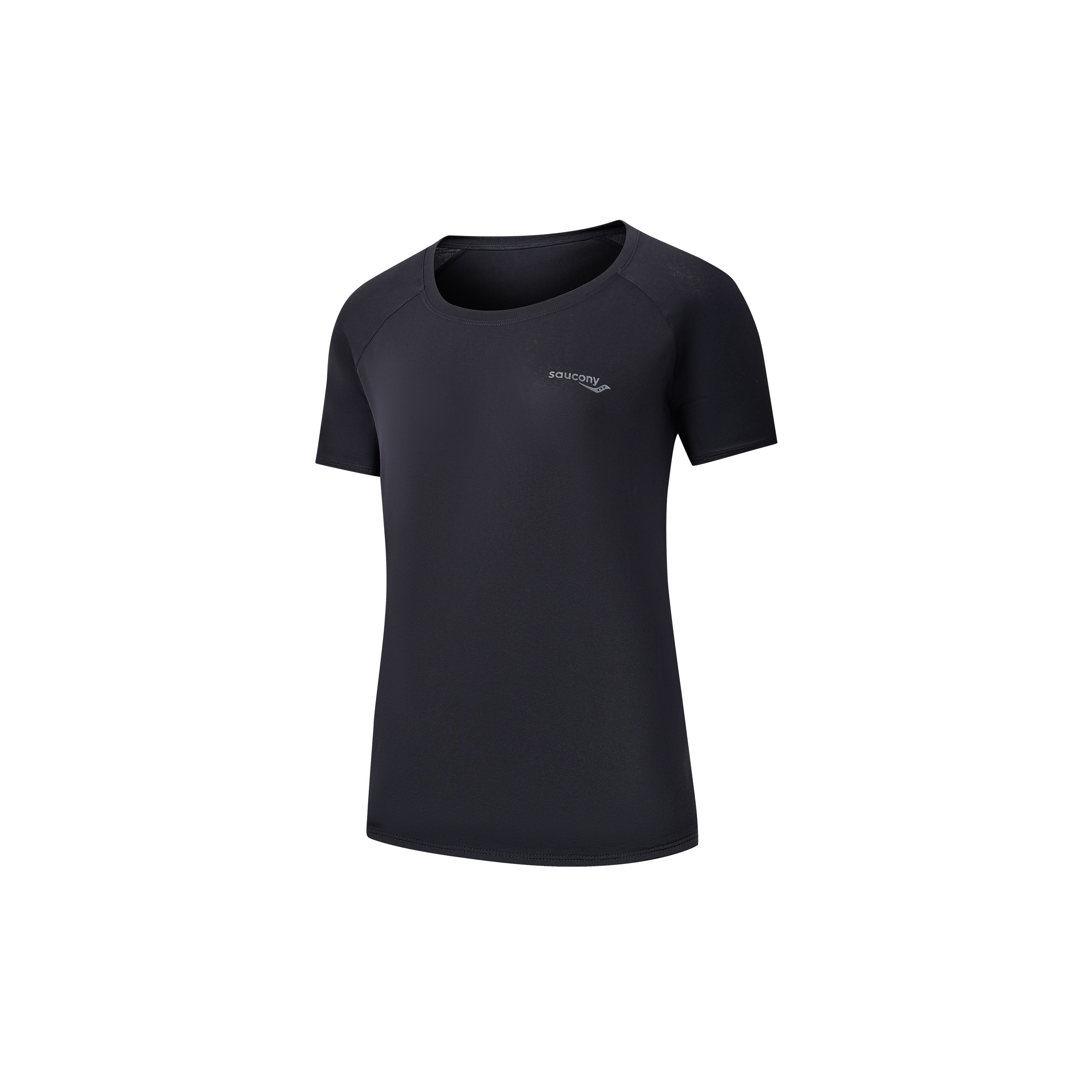

Saucony Soft Knit Short Sleeve T-Shirt Women Tops Black SC1249063B-BK01 XS