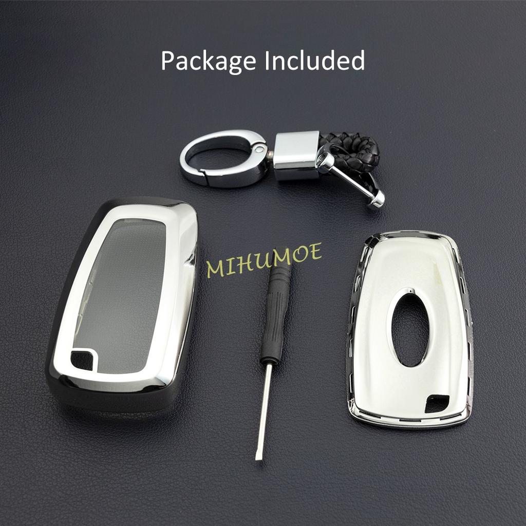 For Ford Bronco Sport Edge Escape Explorer F150 Kuga Ranger Maverick Lincoln Smart Car Key Chain Ring Fob Case Cover